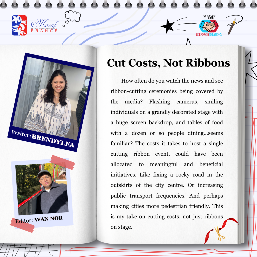 Cut Costs, Not Ribbons - MASAF